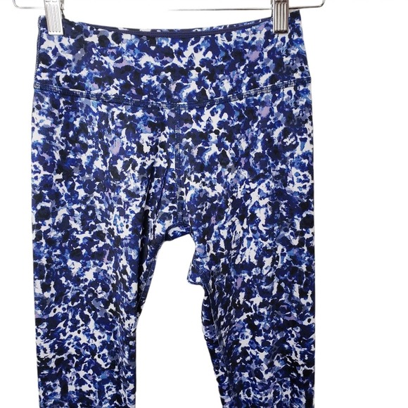 Beyond Yoga Small Watercolors Multi Crop Leggings Workout Mid Rise Made In USA - Picture 2 of 6